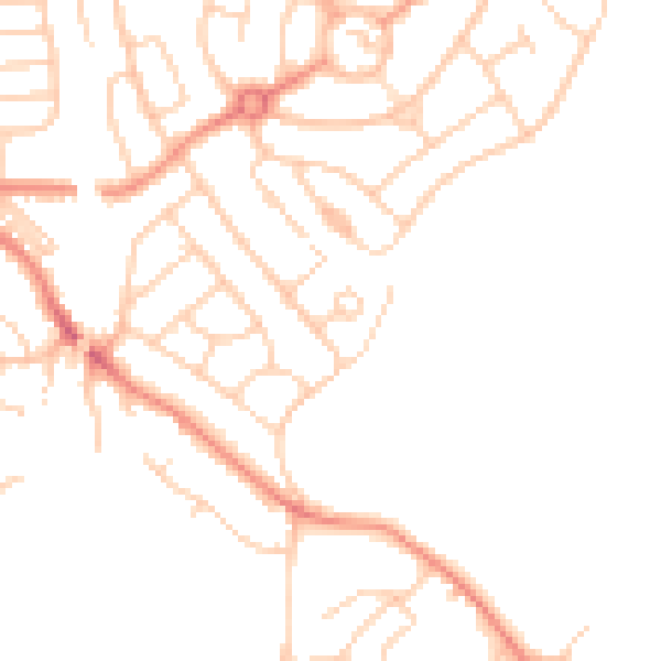 Daytime road noise heatmap for WF8 2RF