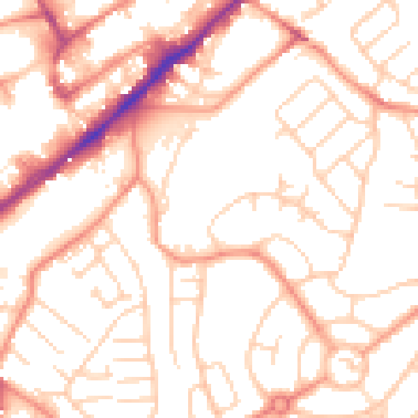 Daytime road noise heatmap for WF8 2TR