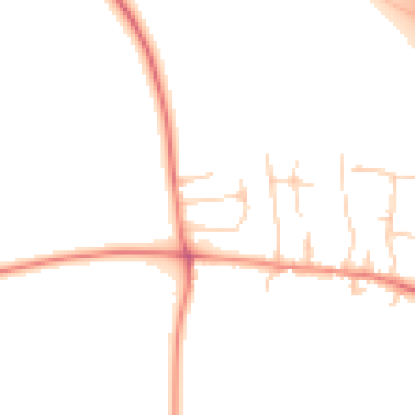 Daytime road noise heatmap for WF8 3AD