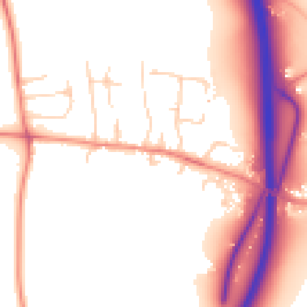 Daytime road noise heatmap for WF8 3AL
