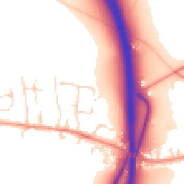 Daytime road noise heatmap for WF8 3BE