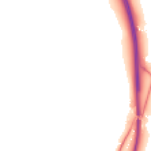 Night-time road noise heatmap for WF8 3BH