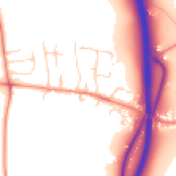 Daytime road noise heatmap for WF8 3BJ