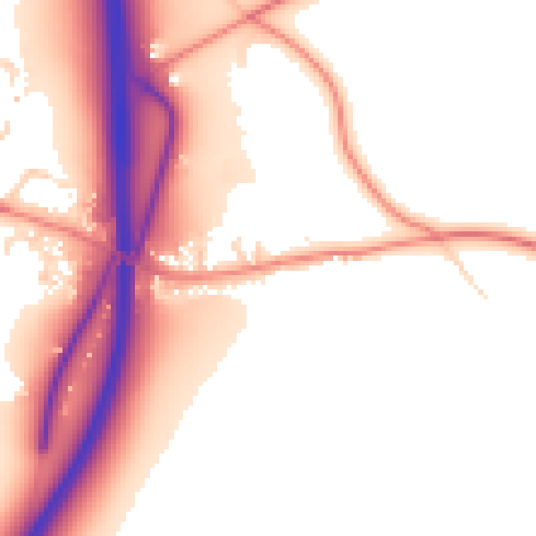 Daytime road noise heatmap for WF8 3BT