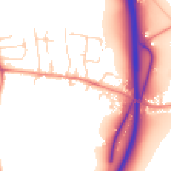 Daytime road noise heatmap for WF8 3DQ