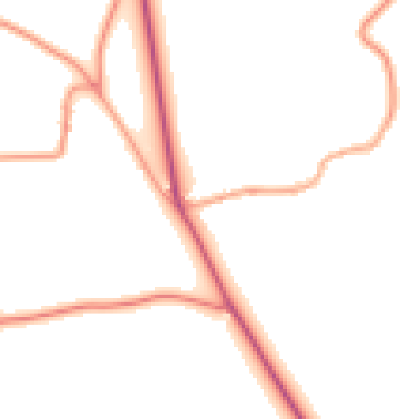 Daytime road noise heatmap for WF8 3DT