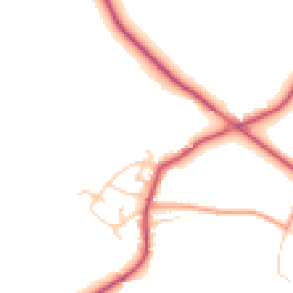 Daytime road noise heatmap for WF8 3ER