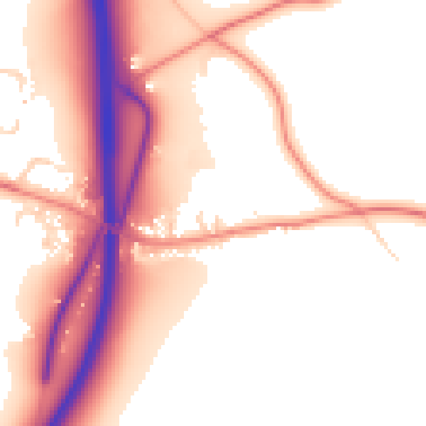 Daytime road noise heatmap for WF8 3FD