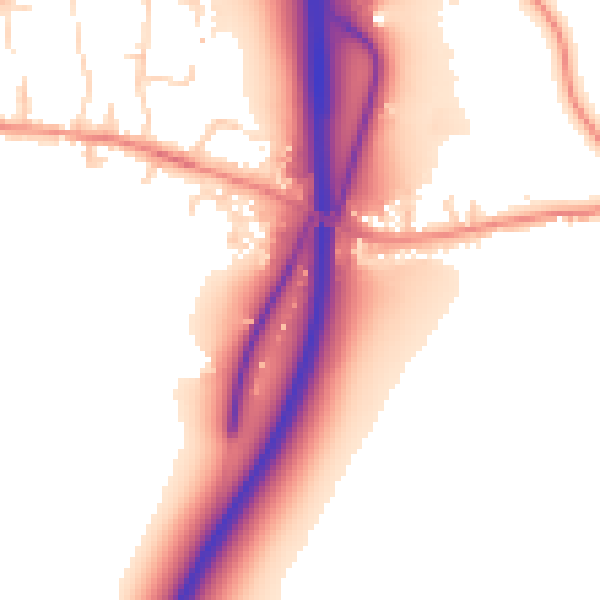 Daytime road noise heatmap for WF8 3HS