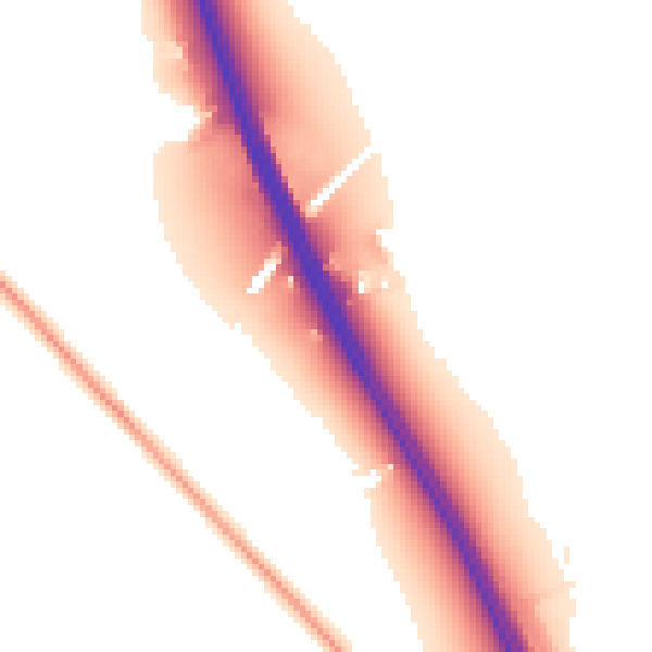 Night-time road noise heatmap for WF8 3JF