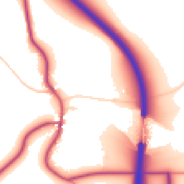 Daytime road noise heatmap for WF8 3JH