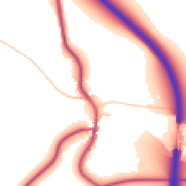 Daytime road noise heatmap for WF8 3JJ