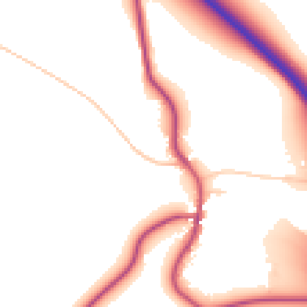 Daytime road noise heatmap for WF8 3JN