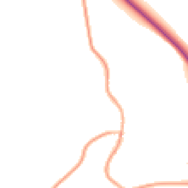 Night-time road noise heatmap for WF8 3JN