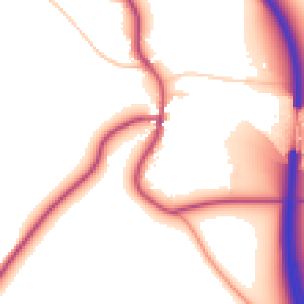 Daytime road noise heatmap for WF8 3JP