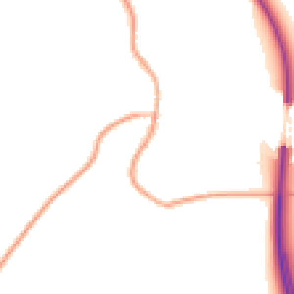 Night-time road noise heatmap for WF8 3JP