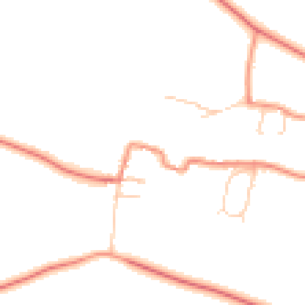 Daytime road noise heatmap for WF8 3JY