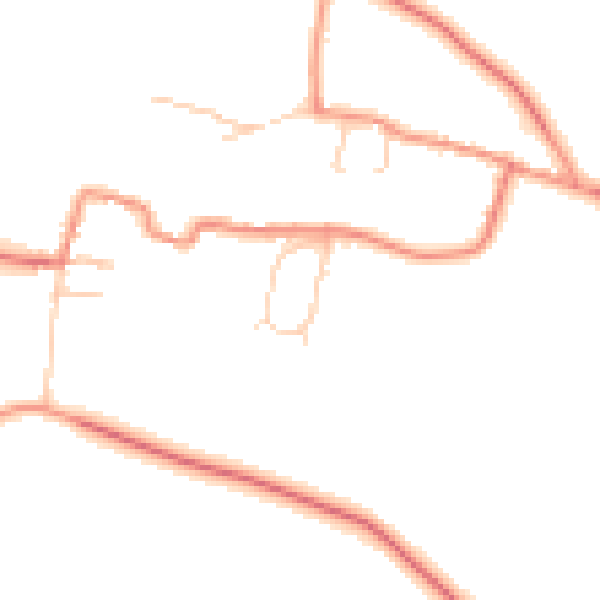 Daytime road noise heatmap for WF8 3LE