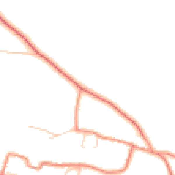 Daytime road noise heatmap for WF8 3LJ