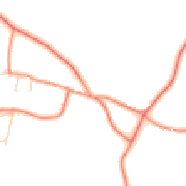Daytime road noise heatmap for WF8 3LQ