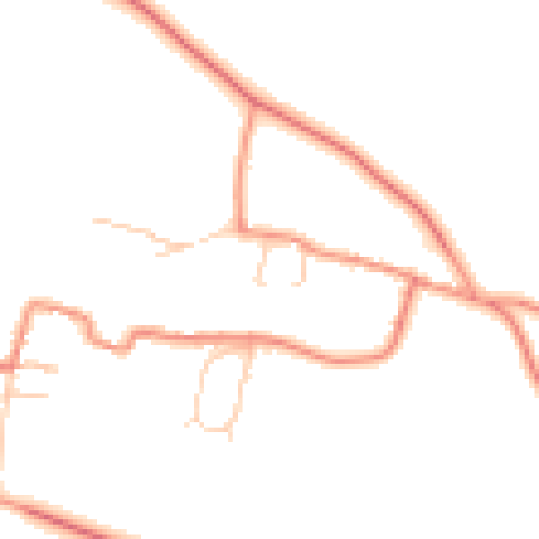 Daytime road noise heatmap for WF8 3LX