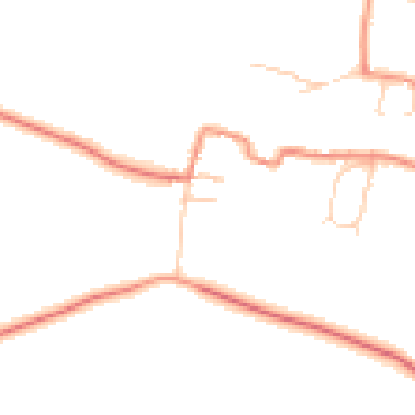 Daytime road noise heatmap for WF8 3LZ