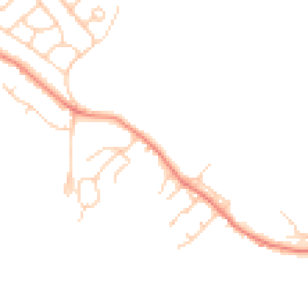 Daytime road noise heatmap for WF8 3RJ