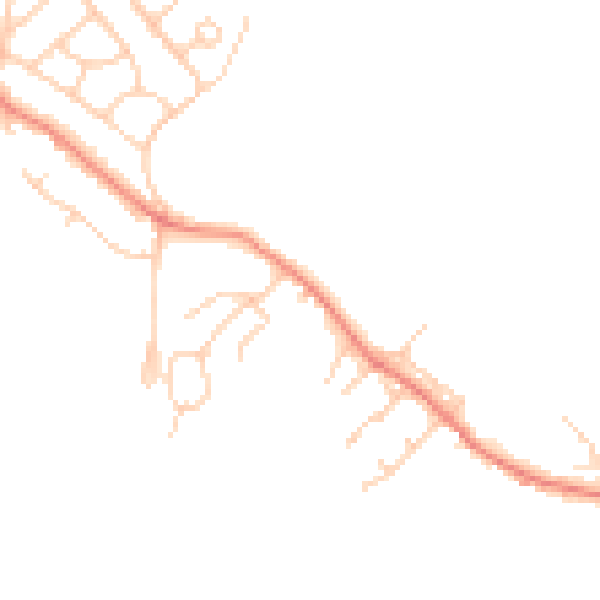 Daytime road noise heatmap for WF8 3RR