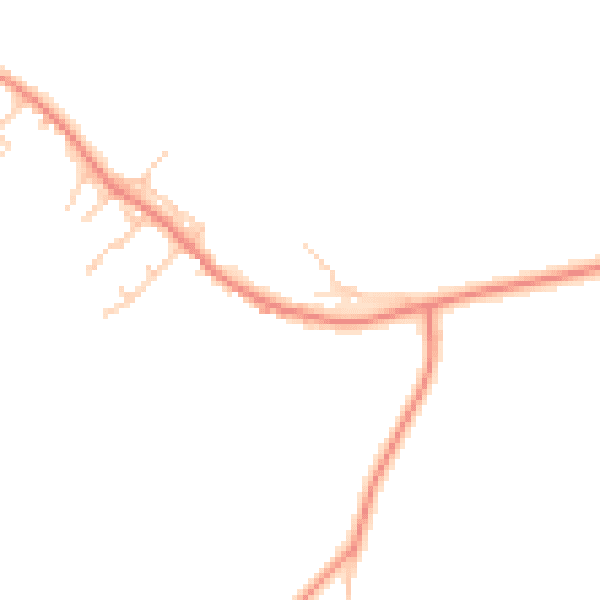 Daytime road noise heatmap for WF8 3SA
