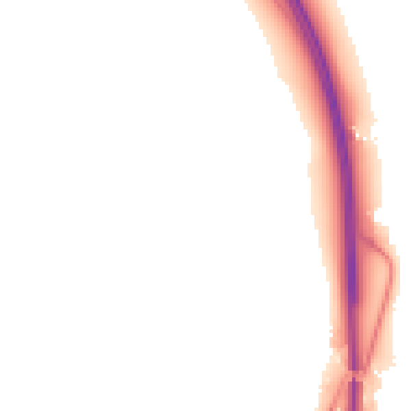 Night-time road noise heatmap for WF8 3SB