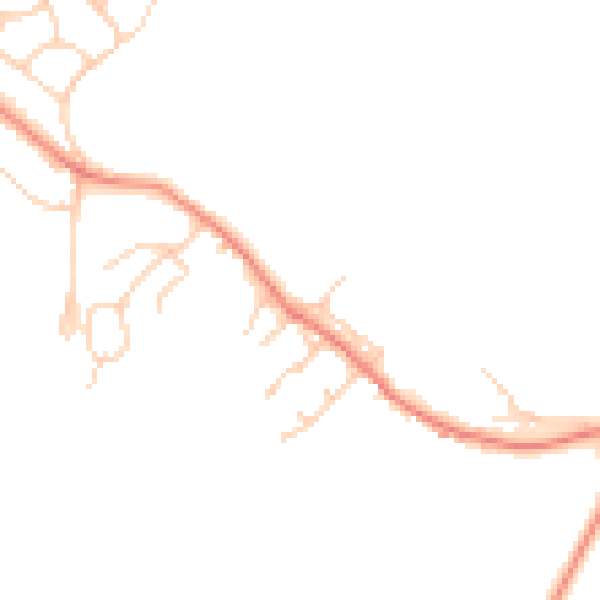 Daytime road noise heatmap for WF8 3SU