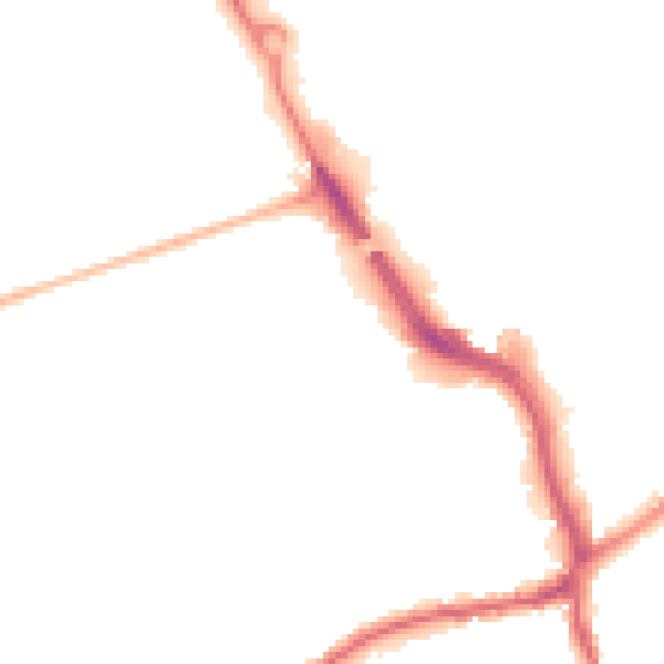 Night-time road noise heatmap for WF8 4BY