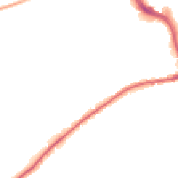 Night-time road noise heatmap for WF8 4EF