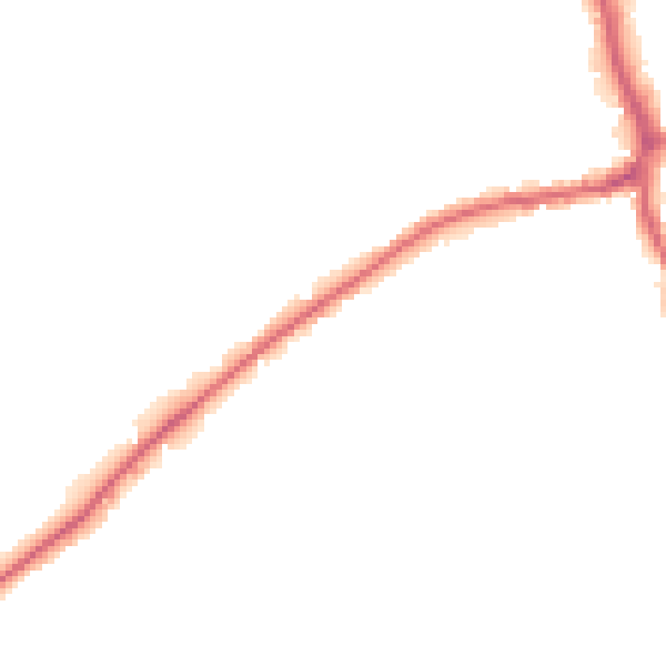 Night-time road noise heatmap for WF8 4HG