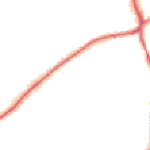 Night-time road noise heatmap for WF8 4JN