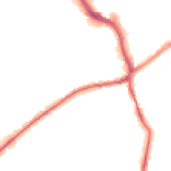 Night-time road noise heatmap for WF8 4LB