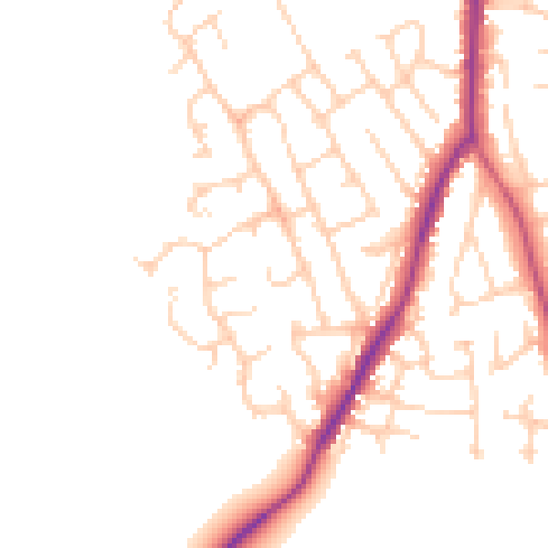 Daytime road noise heatmap for WF8 4NP