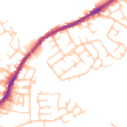 Daytime road noise heatmap for WN2 1AE