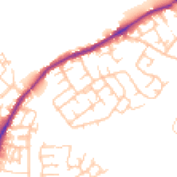 Daytime road noise heatmap for WN2 1AF