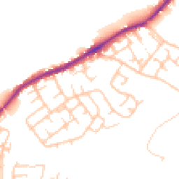 Daytime road noise heatmap for WN2 1AH