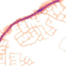 Daytime road noise heatmap for WN2 1AL
