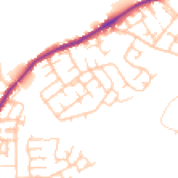Daytime road noise heatmap for WN2 1AN