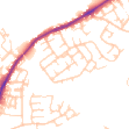 Daytime road noise heatmap for WN2 1AP