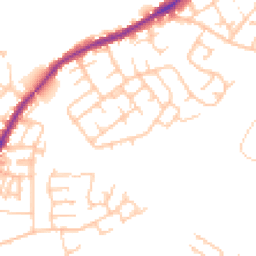 Daytime road noise heatmap for WN2 1AR