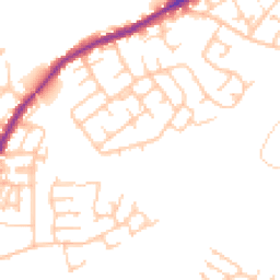 Daytime road noise heatmap for WN2 1AT
