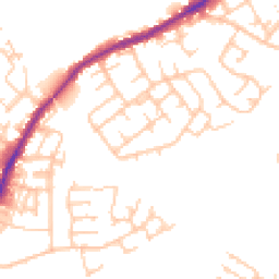 Daytime road noise heatmap for WN2 1AW
