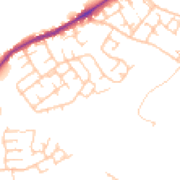 Daytime road noise heatmap for WN2 1AZ