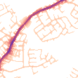 Daytime road noise heatmap for WN2 1BD