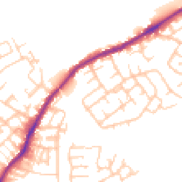 Daytime road noise heatmap for WN2 1BE