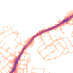 Daytime road noise heatmap for WN2 1BL